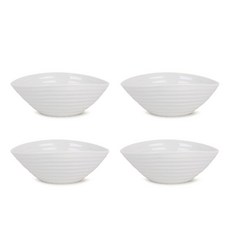 PORTmeIRION 波特玫琳恩 Sophie Conran 麥片碗 18.5cm, 白色, 4個, 單一商品