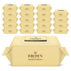 브라운 프리미엄 아기물티슈 캡형, 80g, 70매, 20개