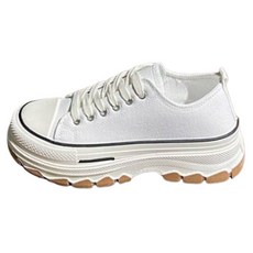 PEONIST 女款休閒增高帆布運動鞋