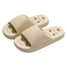 THE ZAKKA 沖孔防滑排水浴室拖鞋, 1個, 卡其色