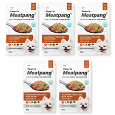 페노비스 전연령 강아지 미트팡 하이포알러제닉&눈물 화식사료, 연어, 80g, 5개