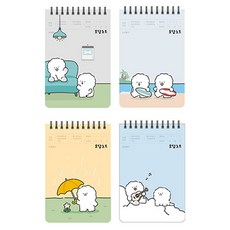 Withna Snow Dog PP 錯題本 4件組 80-0050 隨機出貨, 混合顏色, 1套