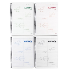 Withna PP 四分割數學筆記本 80-0079, 隨機出貨, 4個