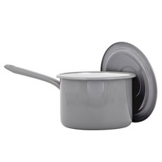 KOCKUMS 考庫姆 電磁爐適用琺瑯單柄鍋, 1個, 灰色, 16cm