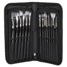 Verniat 美術畫材 壓克力油畫筆刷套組 黑色, 1套