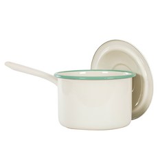 KOCKUMS 考庫姆 電磁爐適用琺瑯單柄鍋, 1個, 乳白色, 16cm