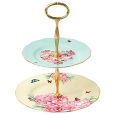 ROYAL ALBERT 米蘭達·可兒 雙層蛋糕架, 1個, 祝福 + 喜悅