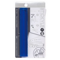 동아피엠에스 Sunstar 접이식 스틱형 스테이플러, 네이비, 1개