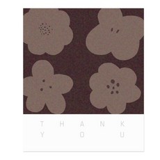 indi.k 花朵感謝方形貼紙, 100個, 混合顏色