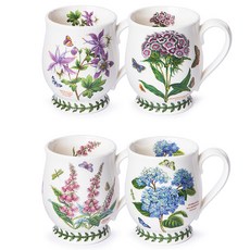PORTmeIRION 波特玫琳恩 植物園 HM 布里斯托馬克杯 B C 350ml, 隨機出貨, 4個