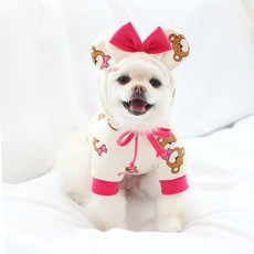 ITS DOG KUNI 熊熊連帽T恤, Pink, 1個