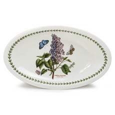 PORTmeIRION 波特玫琳恩 Botanic Garden 橢圓盤 S, 1個, 隨機出貨