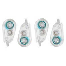 東亞PMS 透明便攜雙面膠帶, 混合顏色, 4個