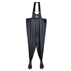 GUARDMAN 釣魚 趕海 泥灘 PVC 胸式涉水褲 工作服, 1個, 黑色
