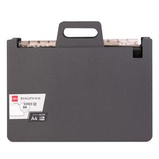 deLi 得力 文件 12分類 風琴夾 文件盒 P62, 1個, 深棕色