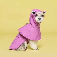 EGUEGU 狗狗青蛙連帽雨衣, 01 粉紅色