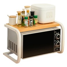 블럭마트 주방 전자렌지 선반 TYPE1, 화이트베이지, 1개