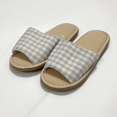 슈라모드 모던체크 점보 거실화, BEIGE, 1개