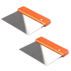 Cobing 方形鐵板刮刀 麵團刮板, 木質, 2個, 單品