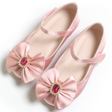 FROM'BEBE 女童麗莎緞面LED公主發光鞋