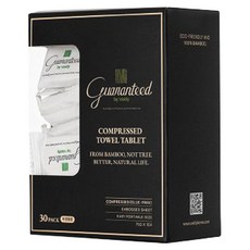 GuaranteedByVastly 竹纖維壓縮毛巾, 30入, 1盒