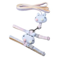 寵物 Bodybo 角色散步用胸背帶組, 藍紫色