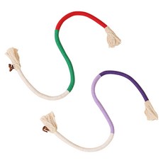 貓咪 Artipet 雙色潔牙啃咬繩 2件組, 紅綠色, 紫色, 1套