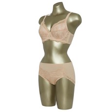 트라이엄프 여성용 레이스 풀컵 브라 팬티 세트