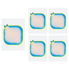 Uniart 3000 毛氈雙色方板, 5個, 黃色