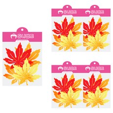 Uniart 不織布楓葉 新款雙色 手作材料, 混合顏色, 5個