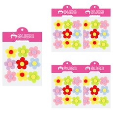 Uniart 新款不織布五瓣花DIY材料, 混合色, 5個