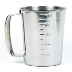 烘焙不鏽鋼刻度量杯, 1個, 單一顏色, 1000ml