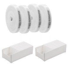 모나코올리브 슬라이딩포켓 케이블 선 정리함 10p + 전용 트레이 중형 2p + 벨크로타이 4p 세트, 반투명(정리함), 화이트(트레이), 화이트(타이), 1세트