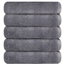 Songwol 松月 素色黑標籤竹纖維厚磅飯店級毛巾 250g, 灰色, 5條