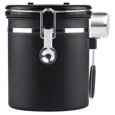 coving Time 多種咖啡豆密封罐 500g + 專用量匙, 1套, 黑色