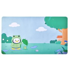 퓨전에프엔씨 펭수 데스크 와이드 장패드, 개구리 펭수, 1개