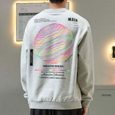 엠씨티 남녀공용 쭈리 오버핏 오로라 맨투맨