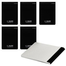 Day Story PP方格便條紙筆記本 A6, 6個, 80張, 黑色