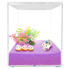 Rora Pet 貓咪紫色沙入門魚缸組, 觀賞魚, 1套