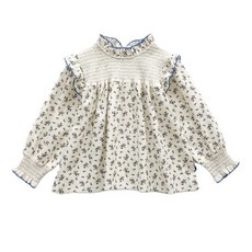 女童縮褶花朵上衣 CCX11GBL44