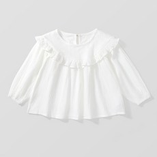 Petite Enfant女童款向日葵蕾絲雪紡衫 CCX11GBL34