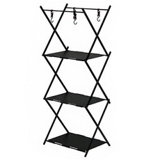 NOMADE Optimo 折疊層架 N-8315, 1個, 3層, 黑色