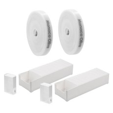 MONACO OLIVE 電線收納袋 20入 + 大型專用收納盒 2入 + 魔鬼氈束帶 2入 套組, 半透明(電線收納袋), 白色(收納盒), 白色(魔鬼氈束帶), 1套