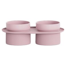 Dingdong Pet Pico 陶瓷雙格碗餐具, 1個, 粉紅色