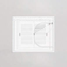 dashop 魔鬼氈黏貼型窗戶用拉鍊式蚊帳, 白色