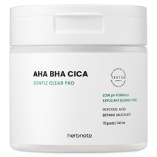 Herb Note Aha Baha Cica 溫和透明墊_70 張, 70片, 1個