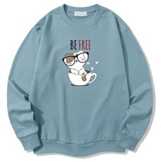 ILLUSO 男女通用 咖啡杯貓咪 特殊雙面大學T