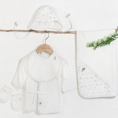 BambooBebe 幼兒用SolSol嬰兒花花禮盒5件組 條紋