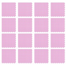 Block Mart 浴室排水墊 拼圖地墊 30cm 16片, 粉紅色, 1個