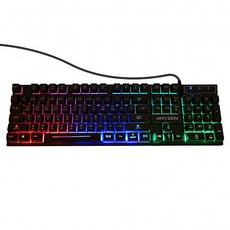 Anigen LED遊戲有線鍵盤, 一般型, K250, 黑色